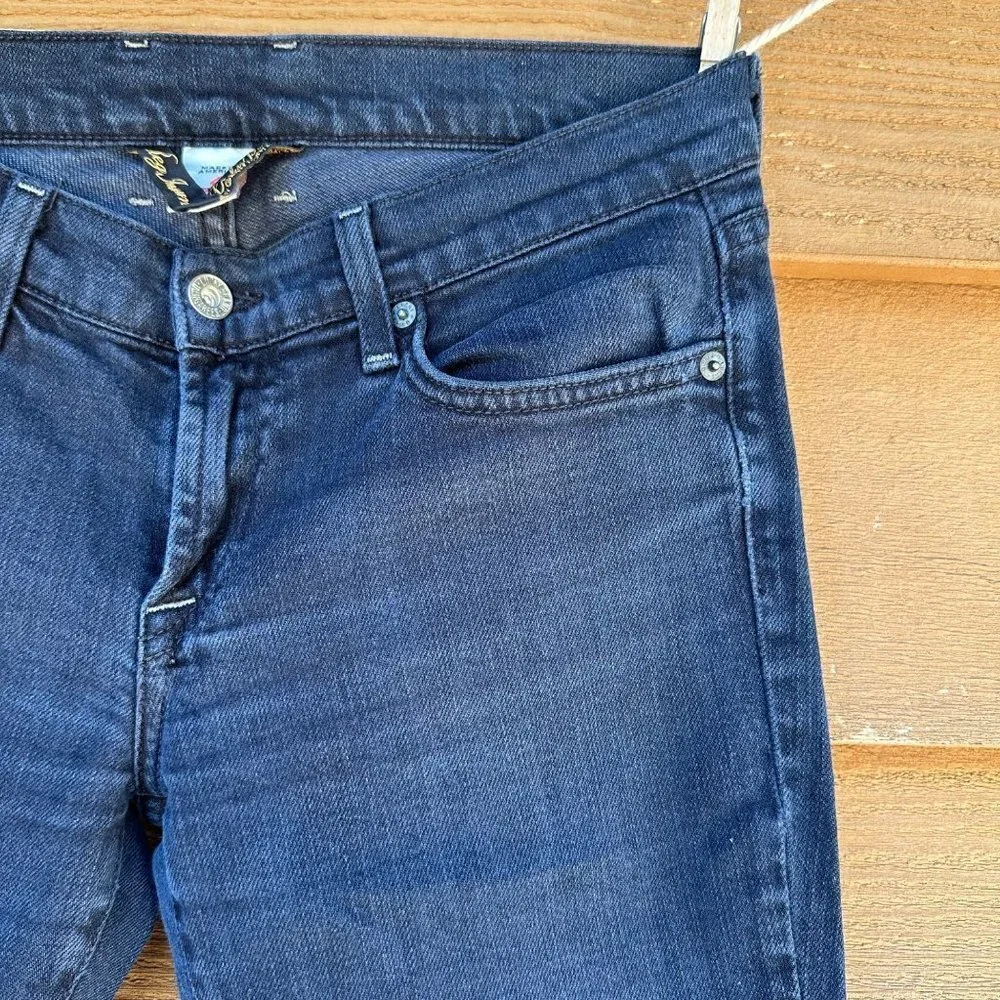 Lucky Brand Flare Bell Bottom Dark Blue Jeans Size 4 - Picture 4 of 14